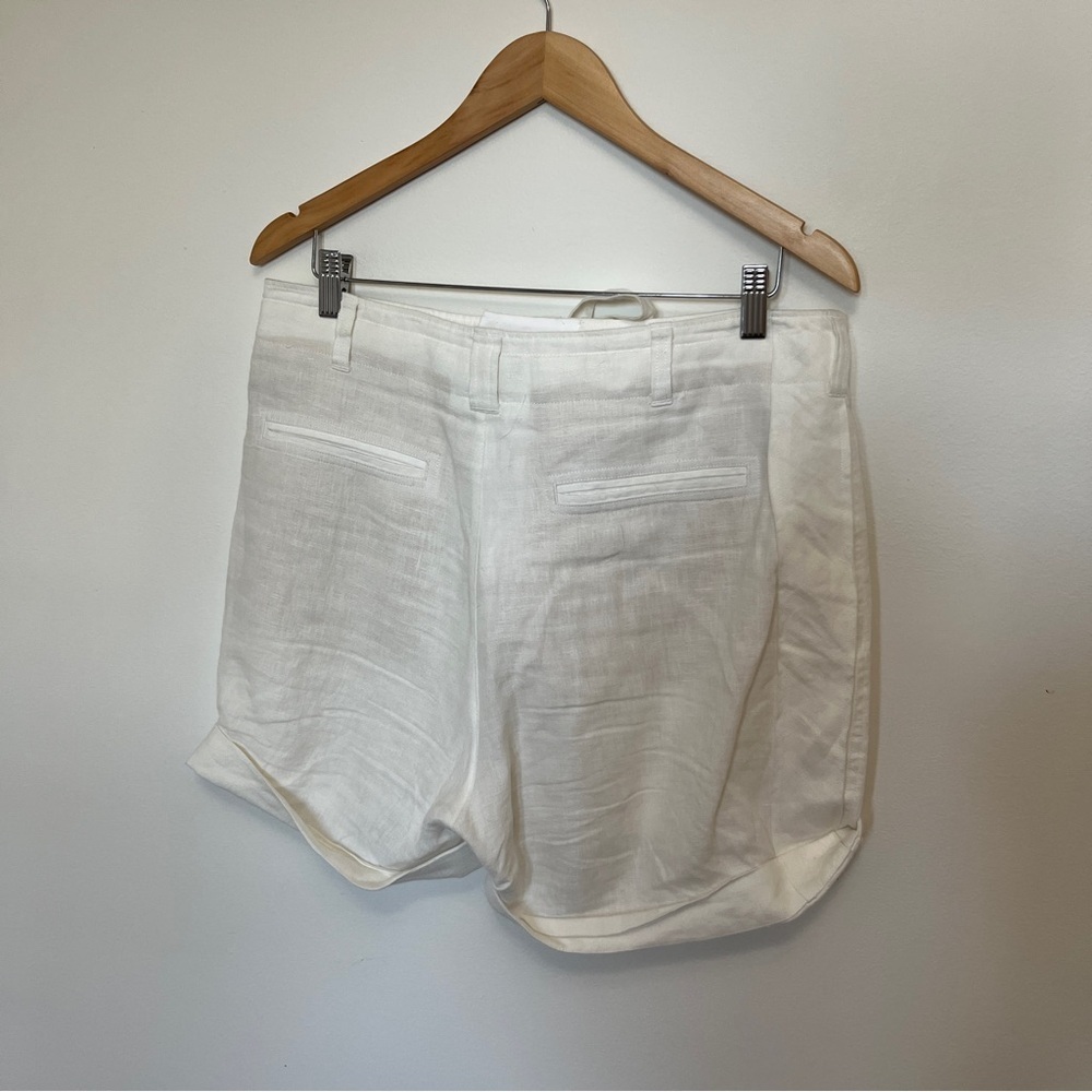 Polo Ralph Lauren Belted Linen Shorts in White Womens Size 4 - Picture 3 of 5